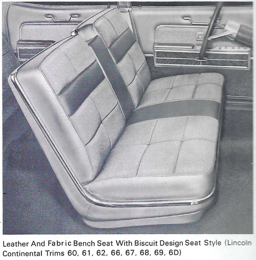 1966 Lincoln Continental 4-Door Sedan Trim 67 Complete Interior