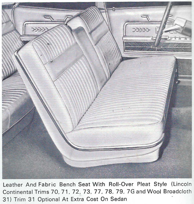 1966 Lincoln Continental 2-Door Hardtop Trim 79 Complete Interior