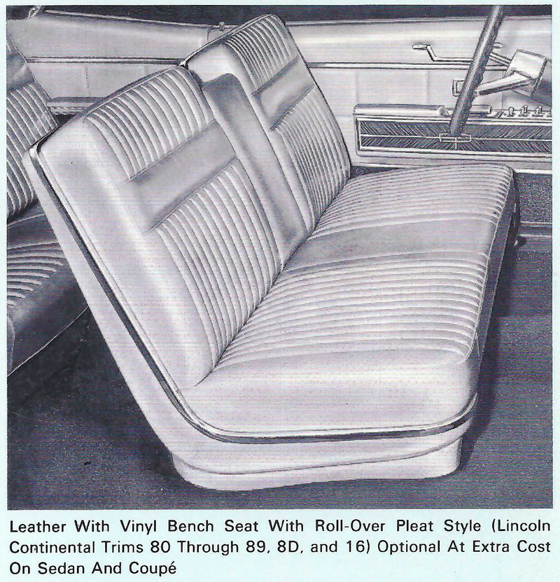 1966 Lincoln Continental 2-Door Hardtop Trim 81 Complete Interior