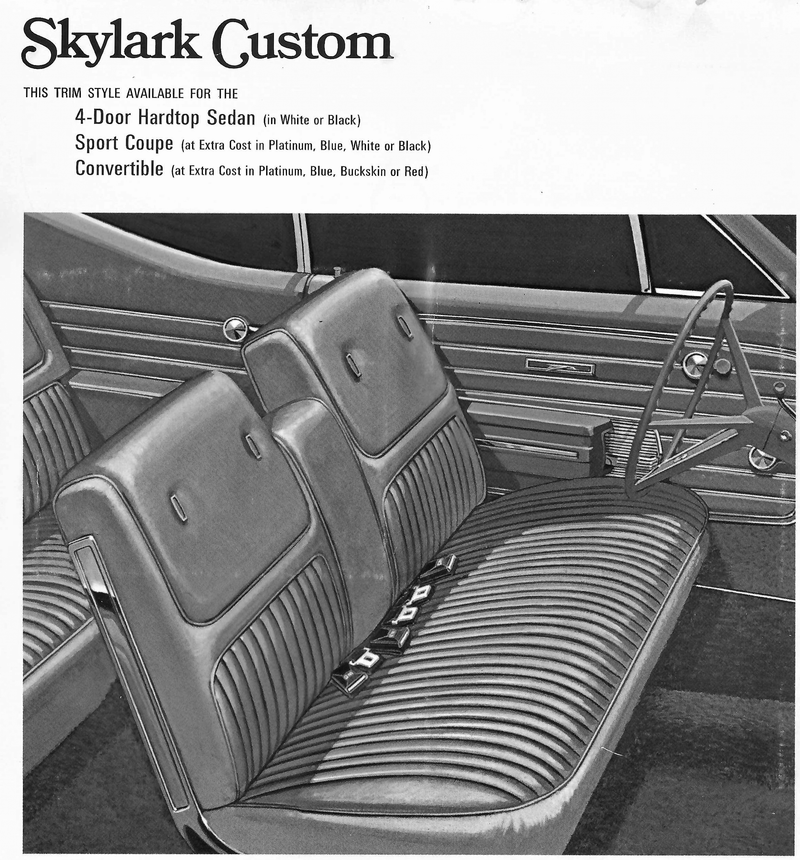 1968 Buick Skylark Custom Sport Coupe Trim 160 Complete Interior