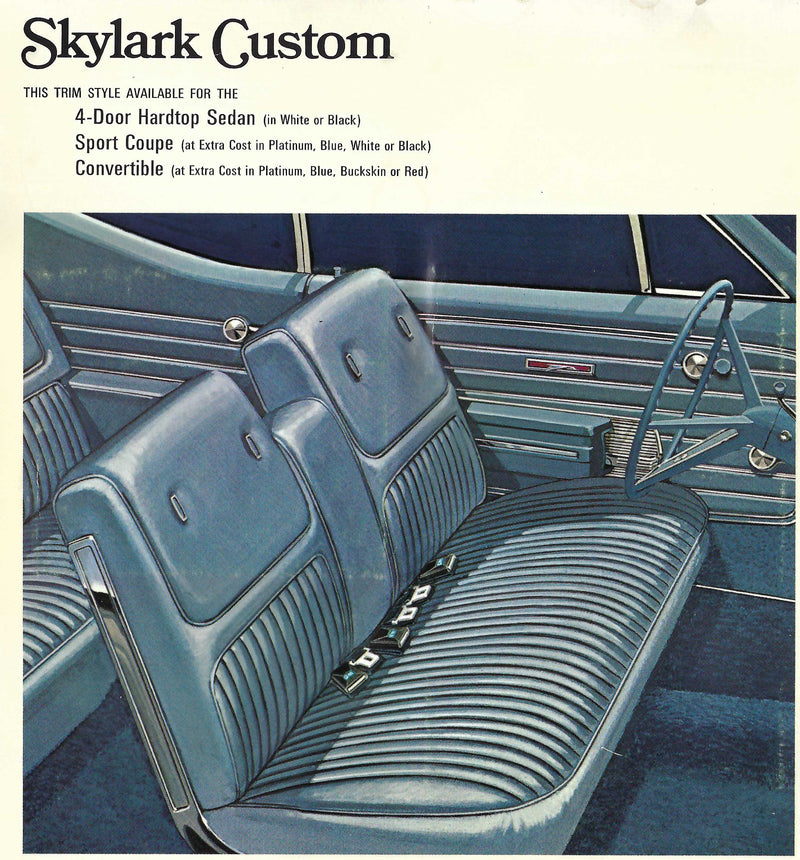 1968 Buick Skylark Custom Convertible Trim 161 Complete Interior