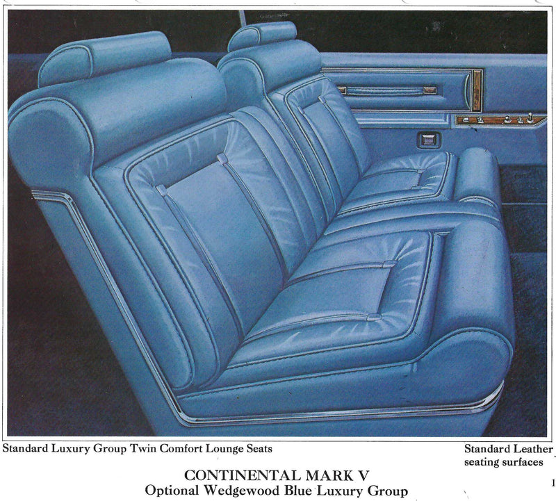 1978 Lincoln Continental Mark V Trim DB Complete Interior