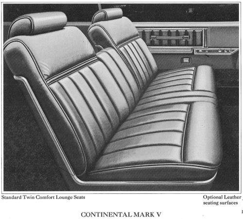 1978 Lincoln Continental Mark V Trim BW Complete Interior