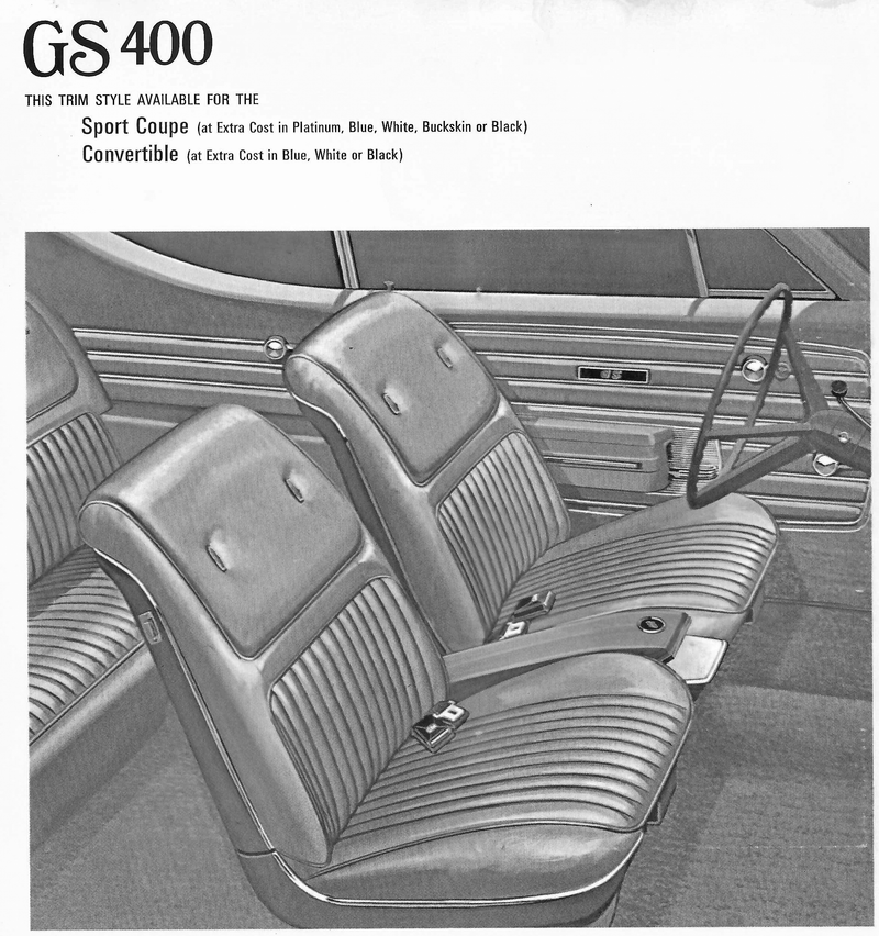 1968 Buick GS 400 Sport Coupe Trim 178 Complete Interior