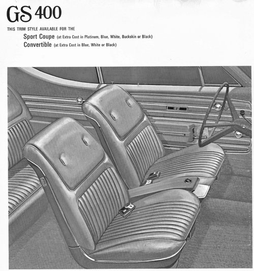 1968 Buick GS 400 Sport Coupe Trim 170 Complete Interior