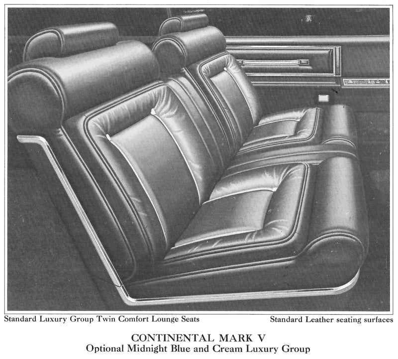1977 Lincoln Continental Mark V Trim JS - Complete Interior