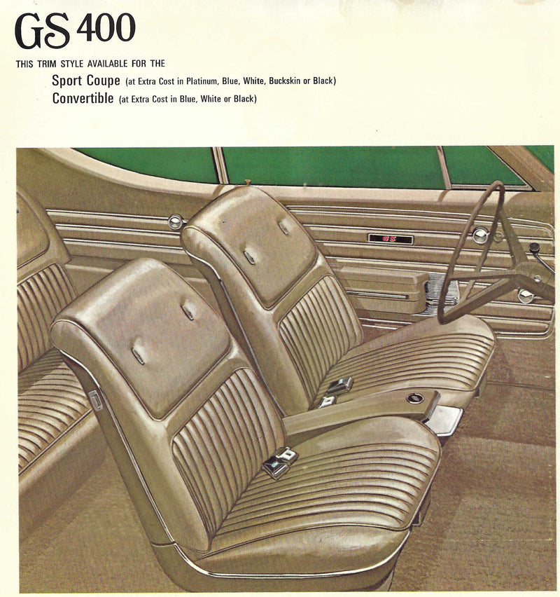 1968 Buick GS 400 Sport Coupe Trim 173 Complete Interior
