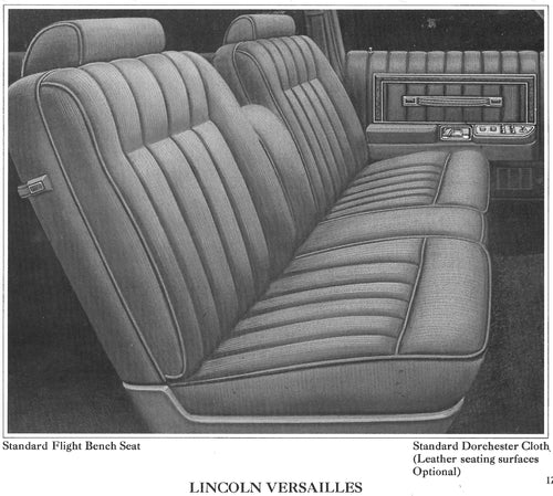 1978 Lincoln Versailles Trim TQ Complete Interior