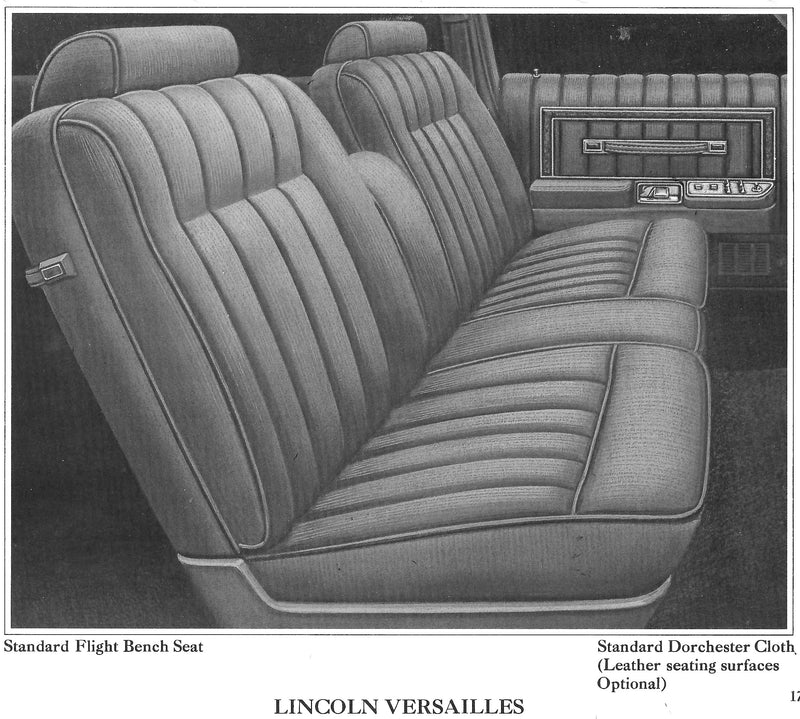 1978 Lincoln Versailles Trim TQ Complete Interior