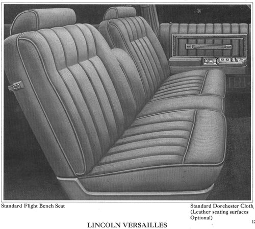 1978 Lincoln Versailles Trim TN Complete Interior