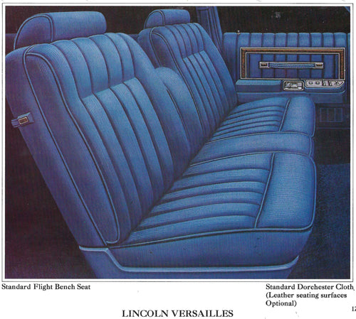 1978 Lincoln Versailles Trim SB Complete Interior