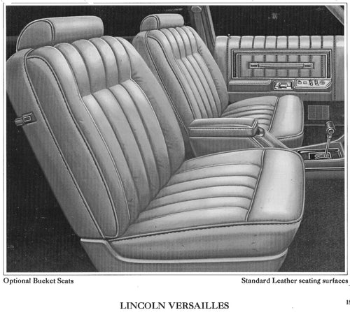 1978 Lincoln Versailles Trim UF Complete Interior