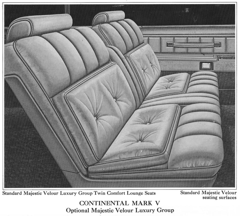 1977 Lincoln Continental Mark V Trim GB - Complete Interior