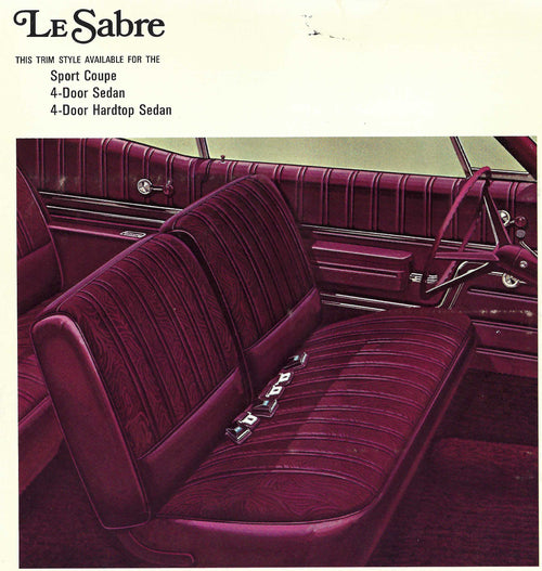 1968 Buick Le Sabre Sport Coupe Trim 407 Complete Interior