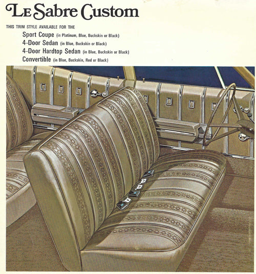 1968 Buick Le Sabre Custom 4-Door Sedan Trim 423 Complete Interior