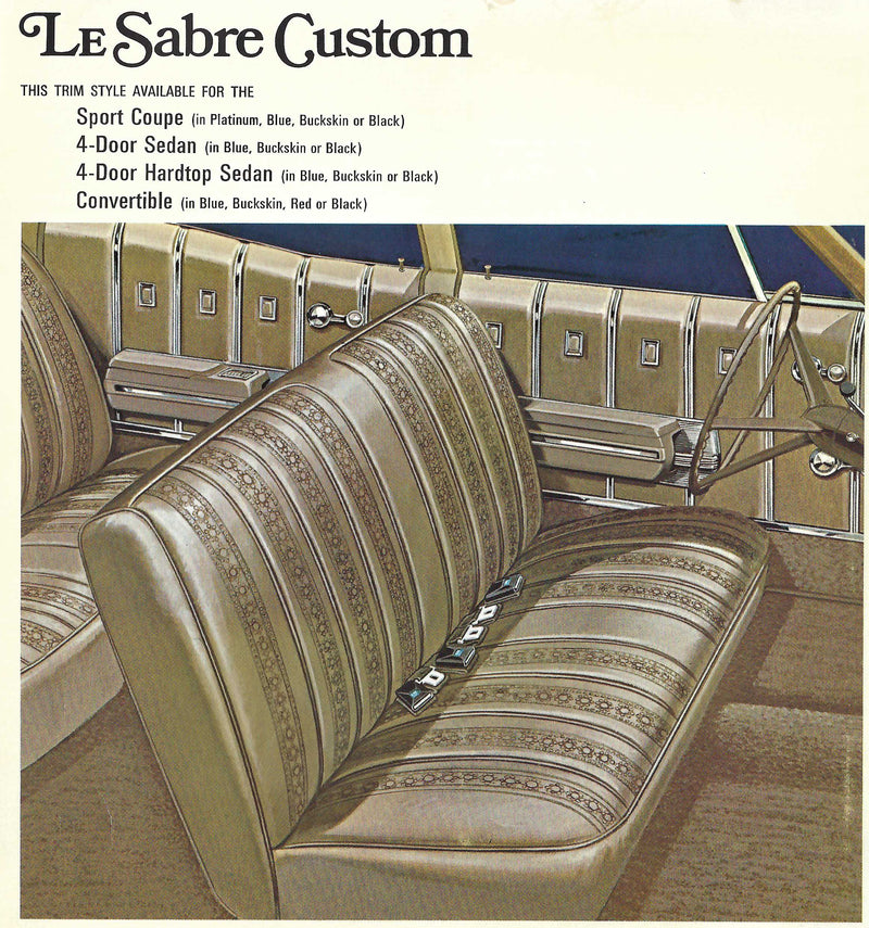 1968 Buick Le Sabre Custom Convertible Trim 423 Complete Interior