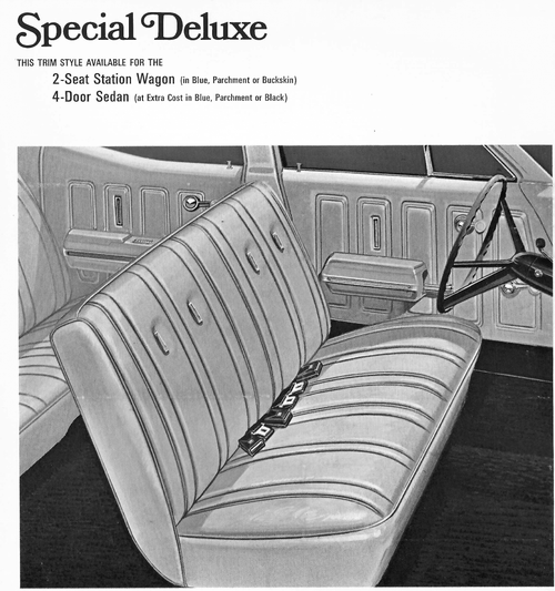 1968 Buick Special Deluxe 4-Door Sedan Trim 111 Complete Interior