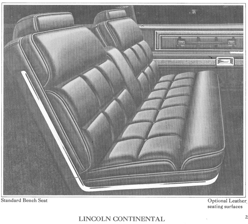 1978 Lincoln Continental Trim DA Complete Interior