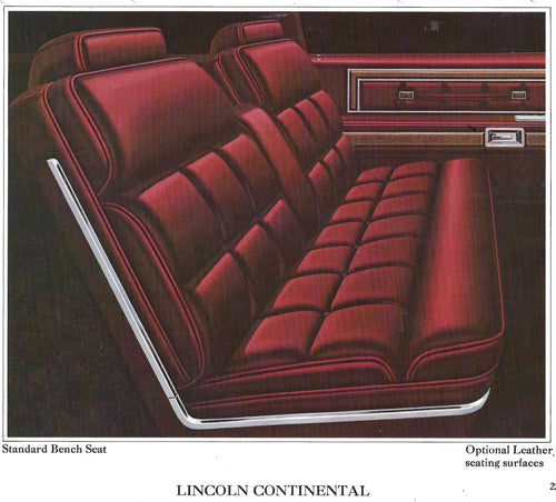 1978 Lincoln Continental Trim DD Complete Interior