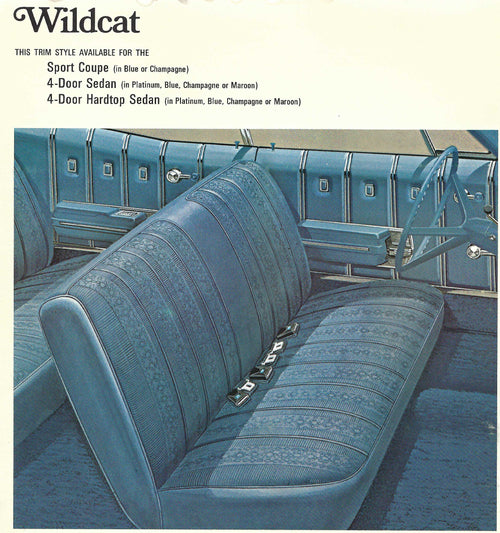 1968 Buick Wildcat 4-Door Sedan Trim 411 Complete Interior