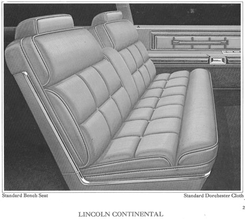 1978 Lincoln Continental Trim BB Complete Interior