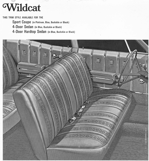 1968 Buick Wildcat 4-Door Sedan Trim 421 Complete Interior