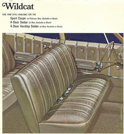 1968 Buick Wildcat 4-Door Sedan Trim 423 Complete Interior