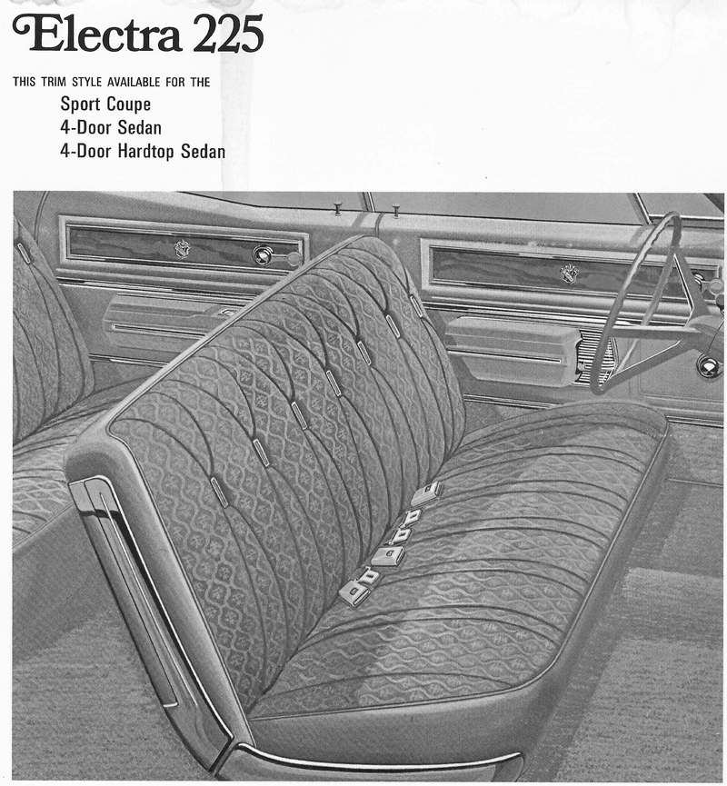 1968 Buick Electra 225 4-Door Sedan Trim 601 Complete Interior