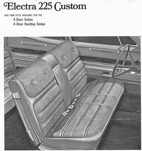 1968 Buick Electra 225 Custom 4-Door Sedan Trim 621 Complete Interior