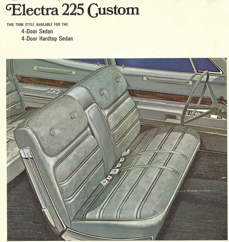 1968 Buick Electra 225 Custom 4-Door Sedan Trim 620 Complete Interior