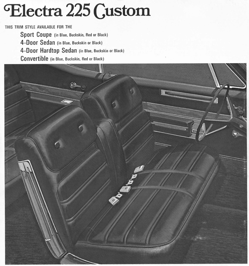 1968 Buick Electra 225 Custom 4-Door Sedan Trim 638 Complete Interior