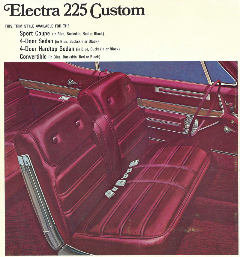 1968 Buick Electra 225 Custom Sport Coupe Trim 637 Complete Interior