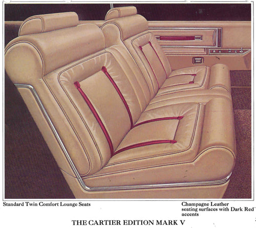 1978 Lincoln Continental Mark V Cartier Edition Trim HV Complete Interior
