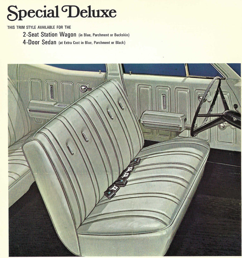 1968 Buick Special Deluxe 4-Door Sedan Trim 114 Complete Interior