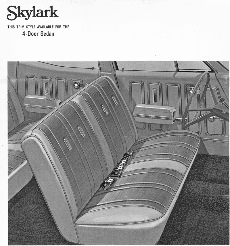 1968 Buick Skylark 4-Door Sedan Trim 123 Complete Interior