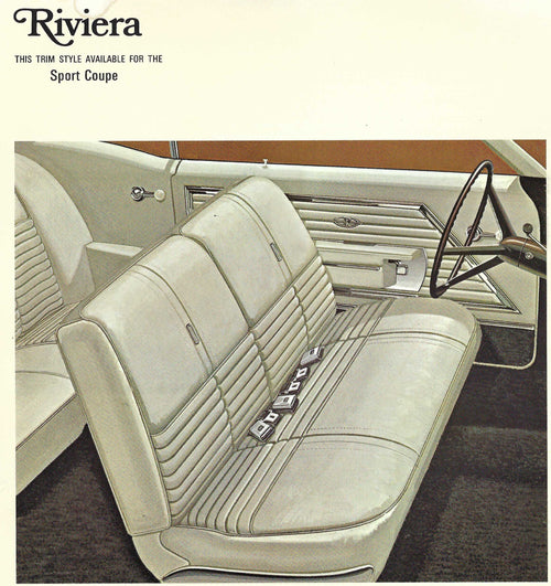 1968 Buick Riviera Sport Coupe Trim 672 Complete Interior