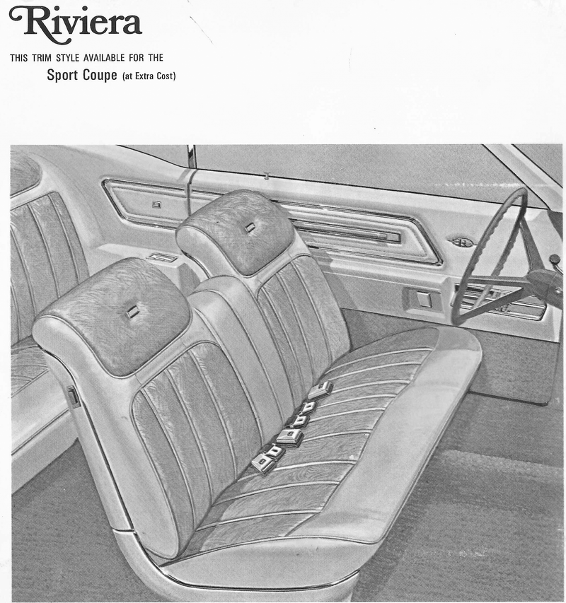 1968 Buick Riviera Sport Coupe Trim 685 Complete Interior