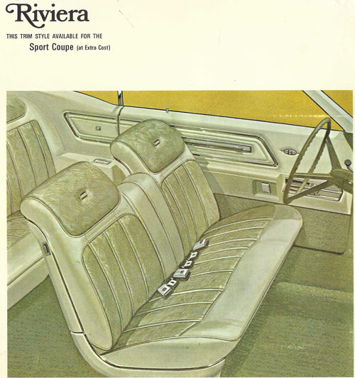 1968 Buick Riviera Sport Coupe Trim 684 Complete Interior