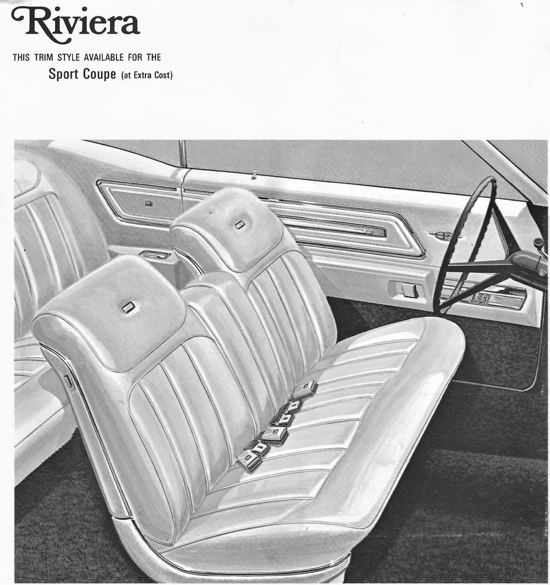 1968 Buick Riviera Sport Coupe Trim 688 Complete Interior