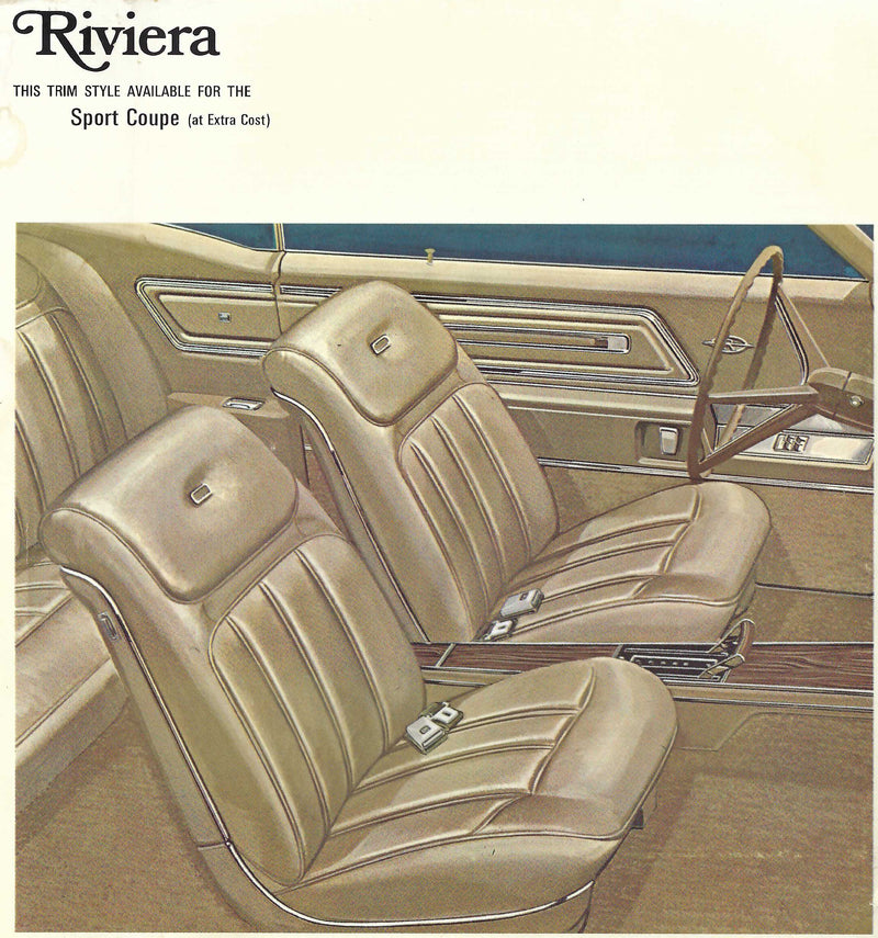 1968 Buick Riviera Sport Coupe Trim 693 Complete Interior