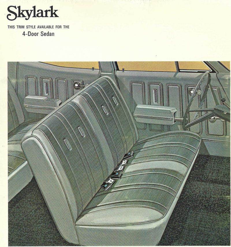 1968 Buick Skylark 4-Door Sedan Trim 120 Complete Interior