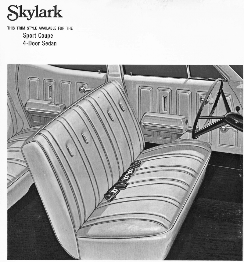 1968 Buick Skylark Sport Coupe Trim 111 Complete Interior