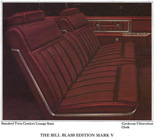 1978 Lincoln Continental Mark V Bill Class Edition Trim AF Complete Interior