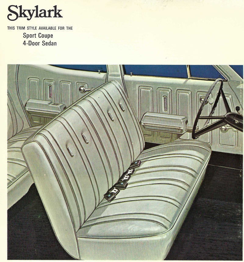 1968 Buick Skylark 4-Door Sedan Trim 114 Complete Interior