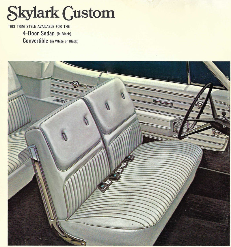 1968 Buick Skylark Custom 4-Door Sedan Trim 152 Complete Interior