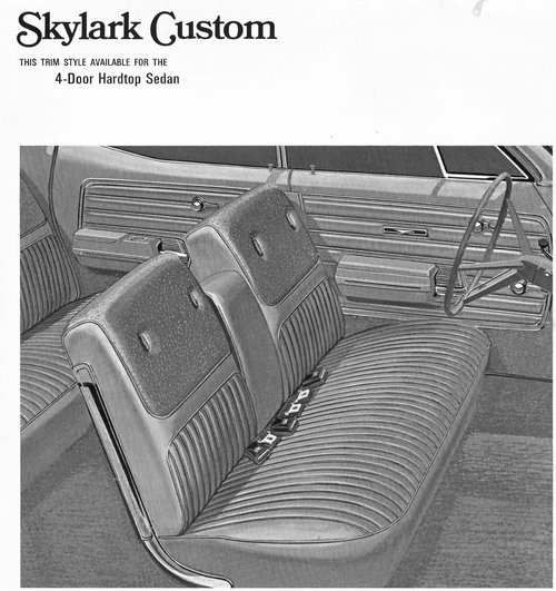 1968 Buick Skylark Custom 4-Door Hardtop Trim 147 Complete Interior