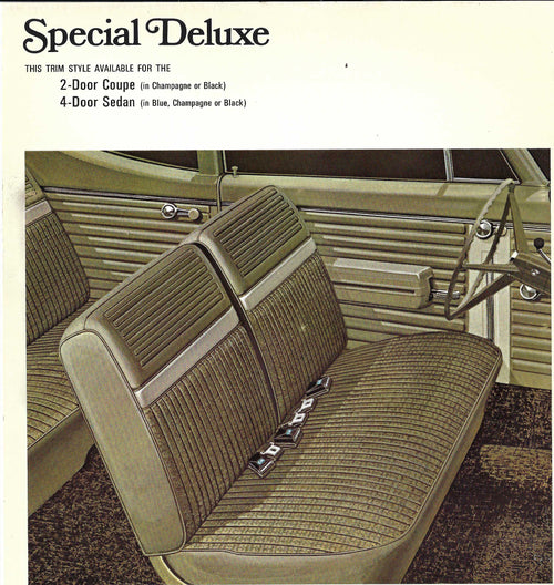 1968 Buick Special Deluxe 4-Door Sedan Trim 103 Complete Interior