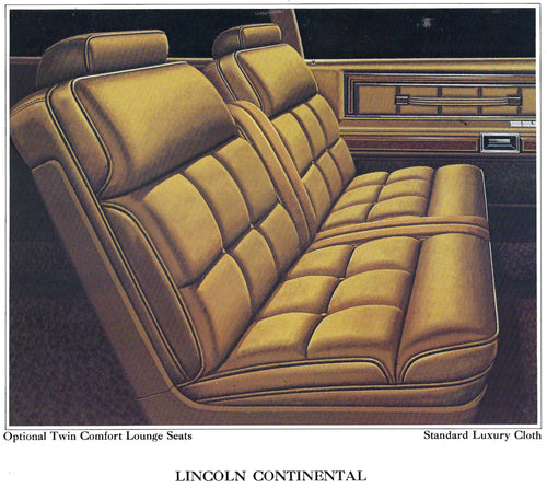 1977 Lincoln Continental Sedan Trim FY - Complete Interior