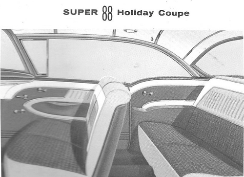 1958 Oldsmobile Super 88 Holiday Coupe 2-Door Hardtop Trim 375 Complete Interior