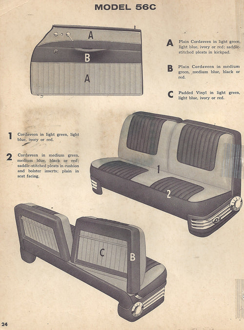 1956 Buick Super Convertible Trim 510 Complete Interior